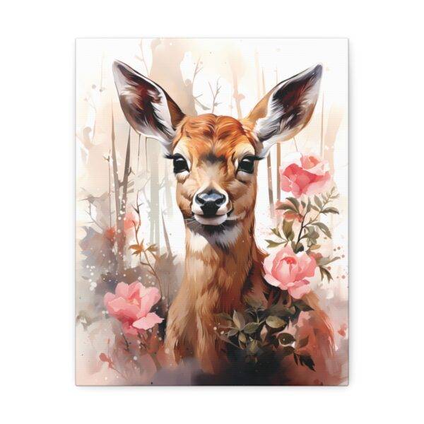 New Deer In Woods Canvas Poster - Image 5