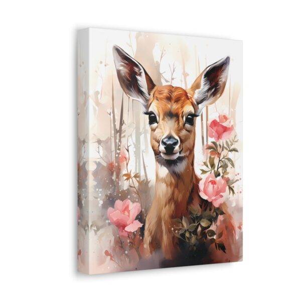 New Deer In Woods Canvas Poster - Image 6