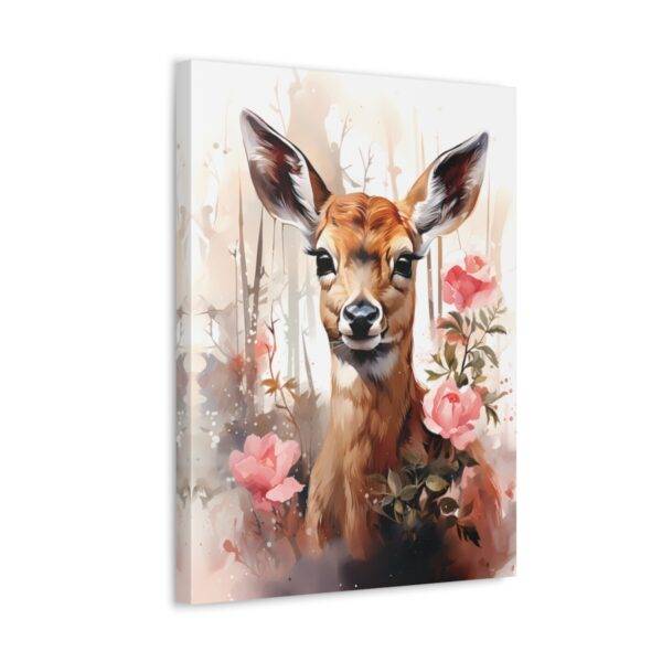 New Deer In Woods Canvas Poster - Image 10