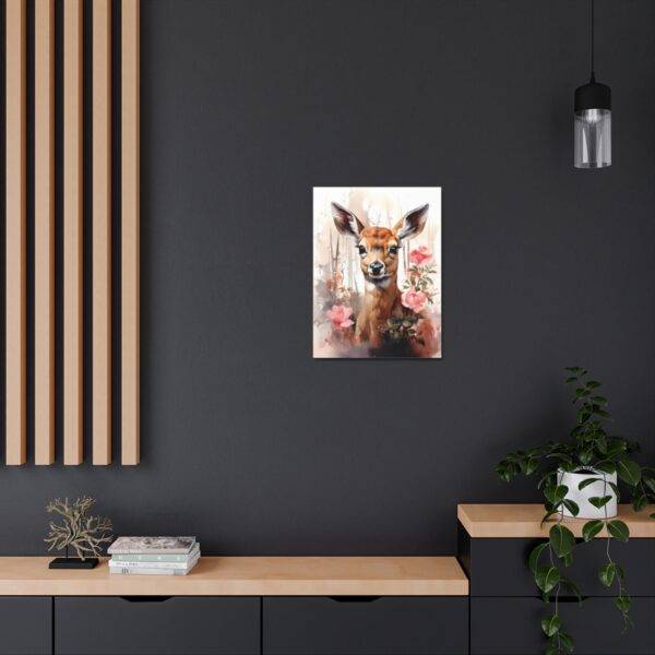 New Deer In Woods Canvas Poster - Image 12