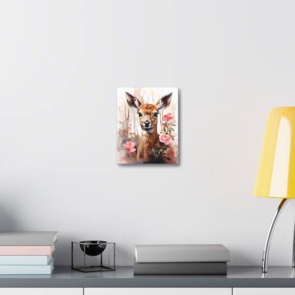 New Deer In Woods Canvas Poster - Image 15