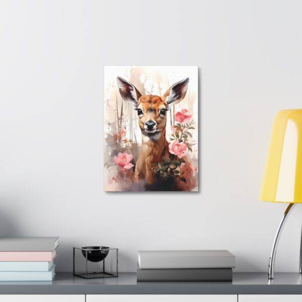 New Deer In Woods Canvas Poster - Image 19