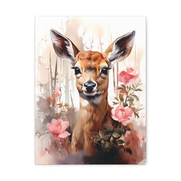 New Deer In Woods Canvas Poster - Image 17