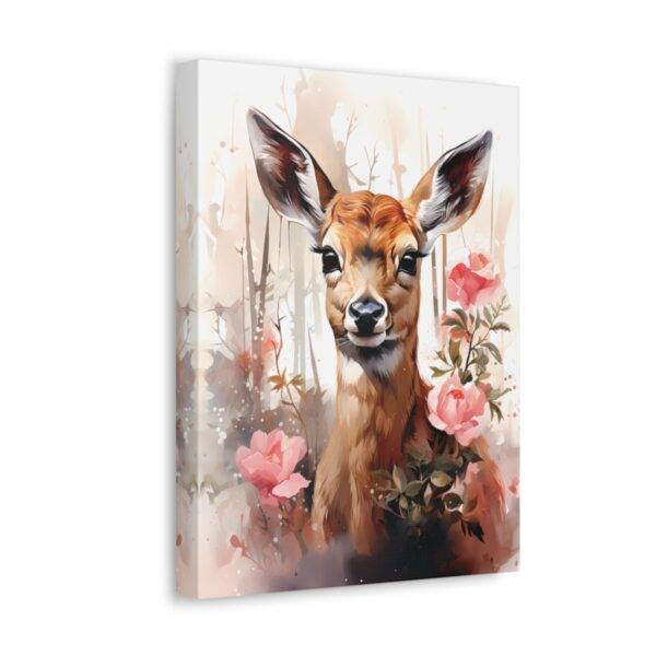 New Deer In Woods Canvas Poster - Image 18