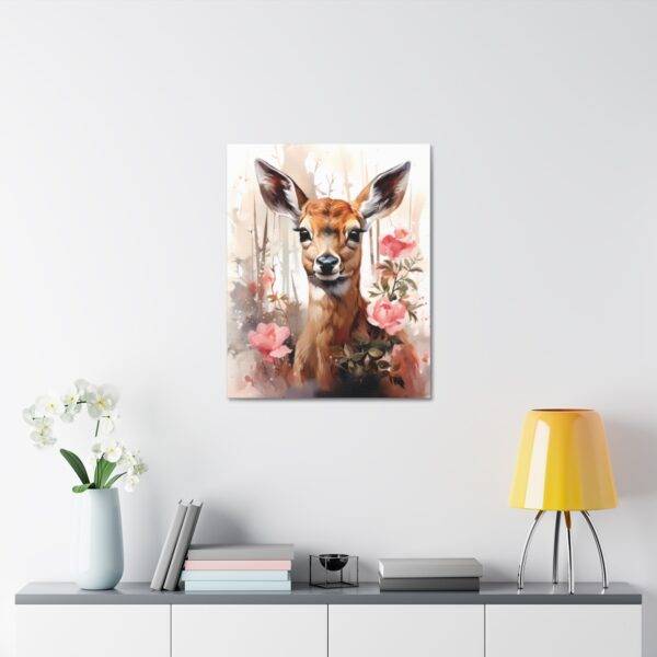 New Deer In Woods Canvas Poster - Image 23