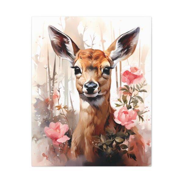 New Deer In Woods Canvas Poster - Image 21