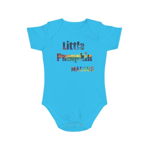 Little Pumpkin Short Sleeve Baby Bodysuit - Image 8