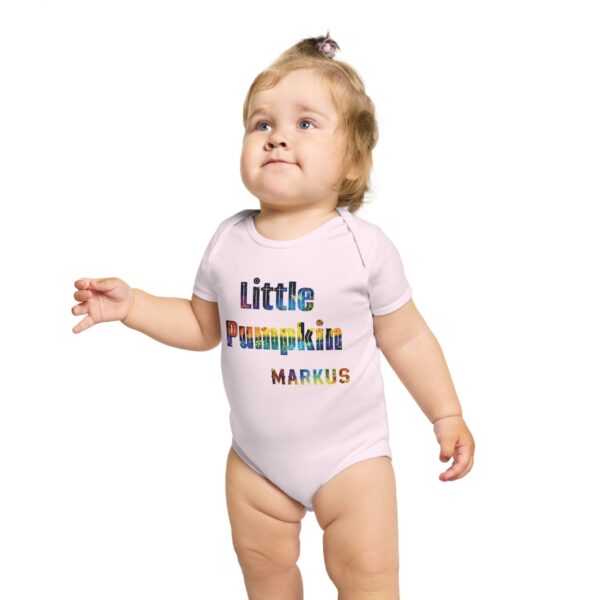 Little Pumpkin Short Sleeve Baby Bodysuit - Image 13