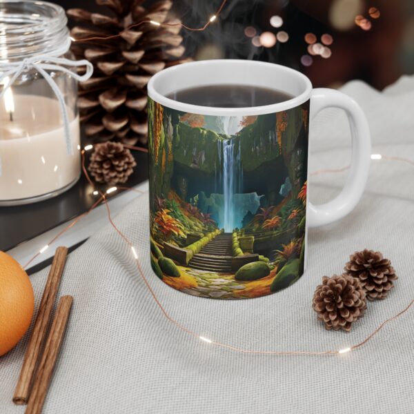 New Waterfall 11oz White Mug - Image 2