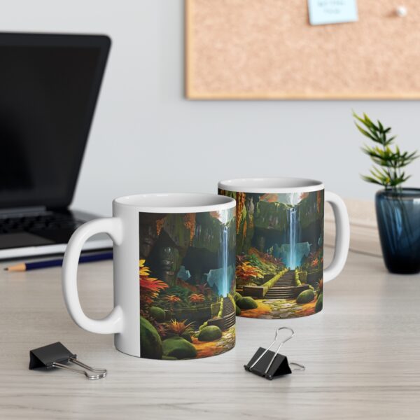 New Waterfall 11oz White Mug