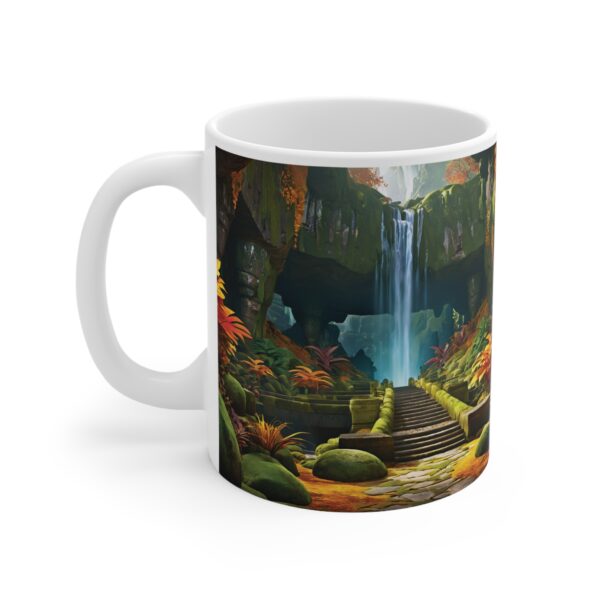 New Waterfall 11oz White Mug - Image 4