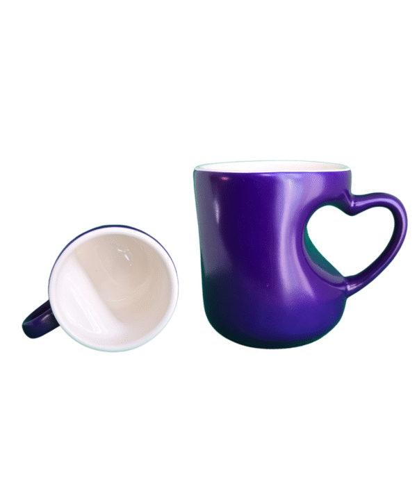 New 11oz Personalized Heart Shaped Handle Magic Mug - Image 7