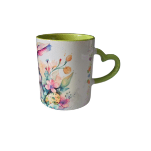 New Colorful 11oz Heart Shaped Handle Mug
